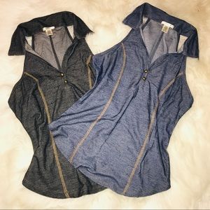 💙Denim inspired tank tops